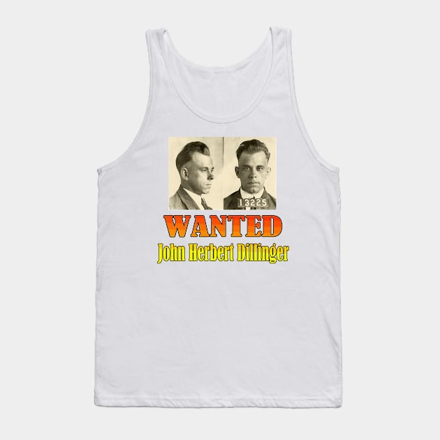 Wanted: John Herbert Dillinger Tank Top by Naves